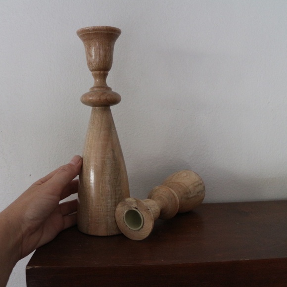 mango wood candle holders - Picture 4 of 11